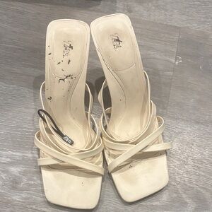 Zara Beige Strappy Heels